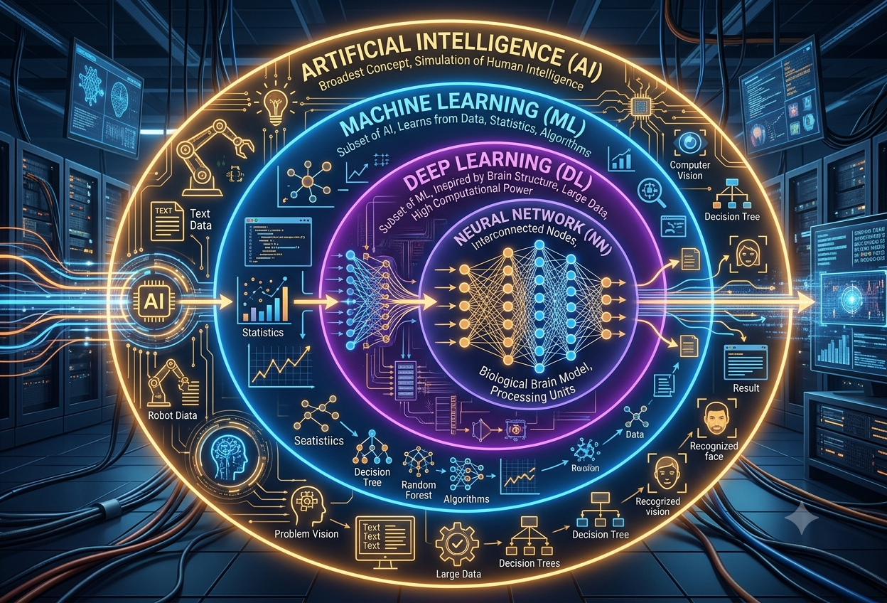 AI vs Machine Learning vs Deep Learning vs Neural Networks